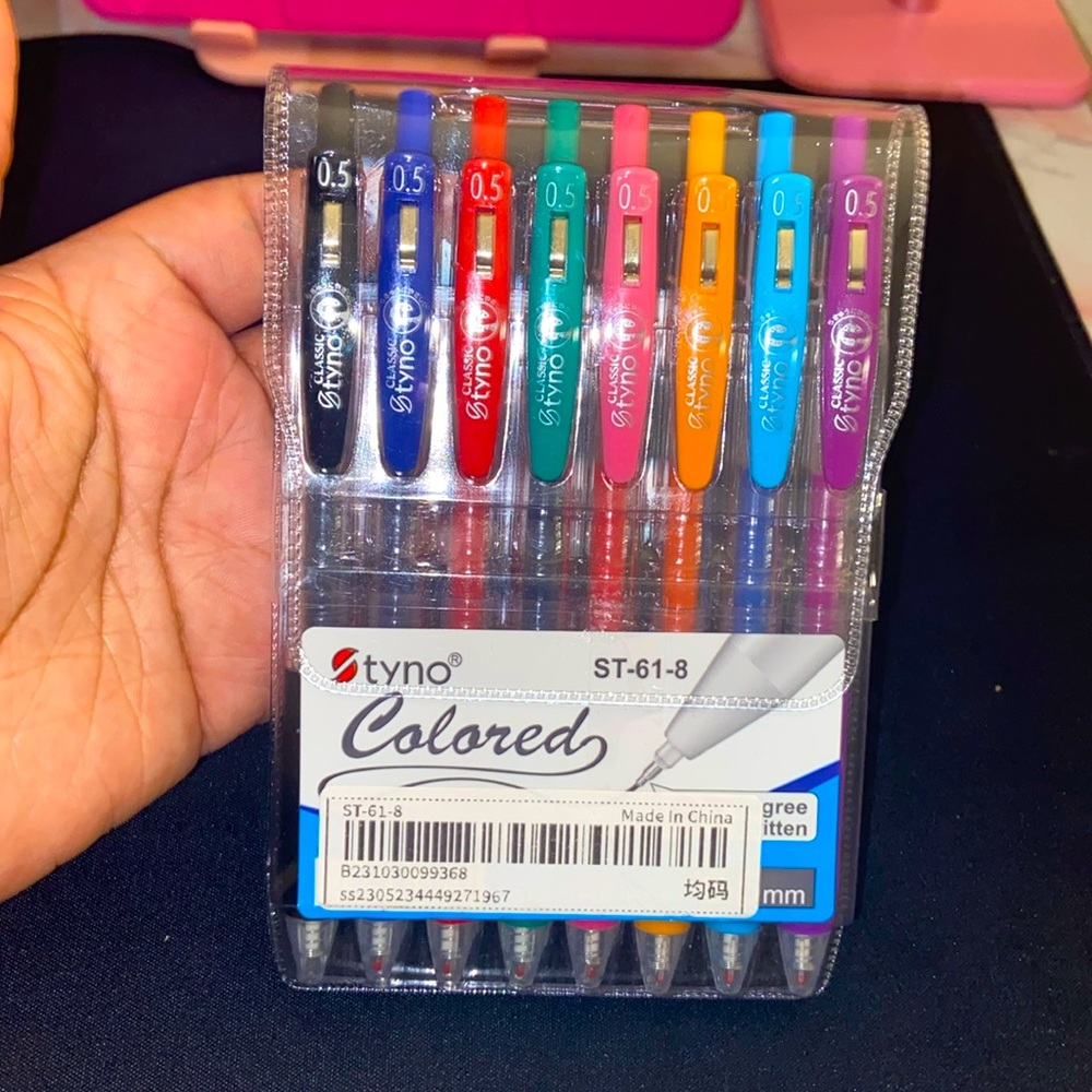 0.5mm Gel Pens COLORED INK ✍️